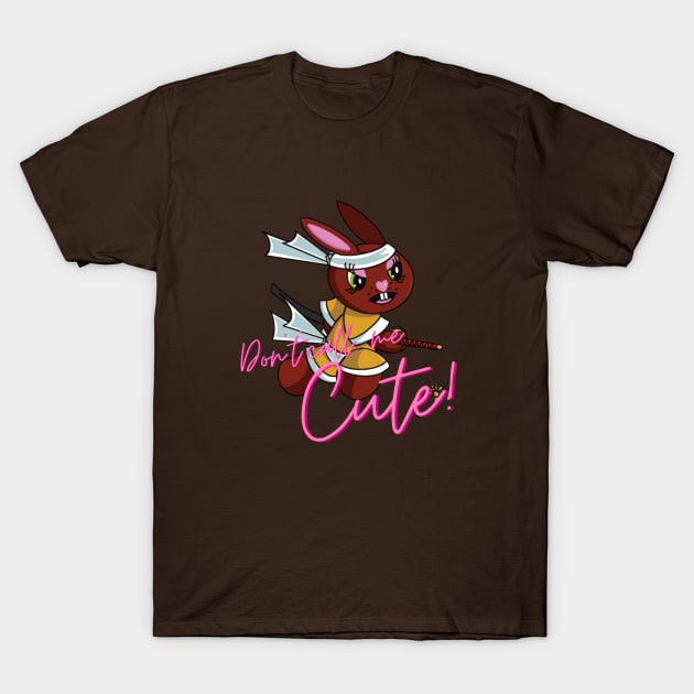 Samurai Bunny - Don't Call Me Cute T-Shirt by Alt World Studios